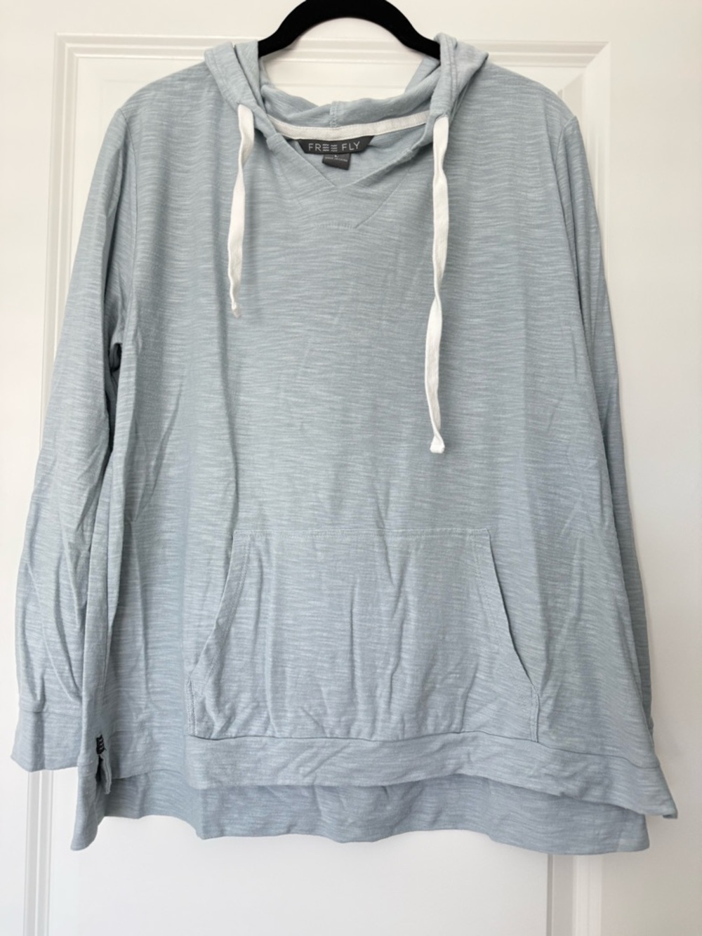Free Fly Apparel Bamboo Slub Light Blue Hoodie Pullover